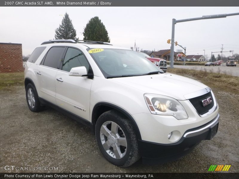 White Diamond Metallic / Ebony 2007 GMC Acadia SLT AWD