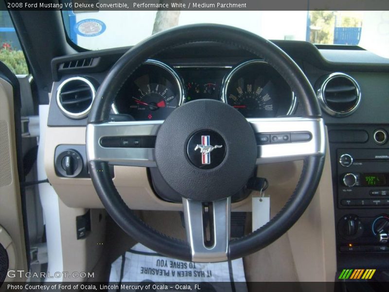 Performance White / Medium Parchment 2008 Ford Mustang V6 Deluxe Convertible