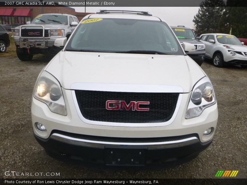 White Diamond Metallic / Ebony 2007 GMC Acadia SLT AWD