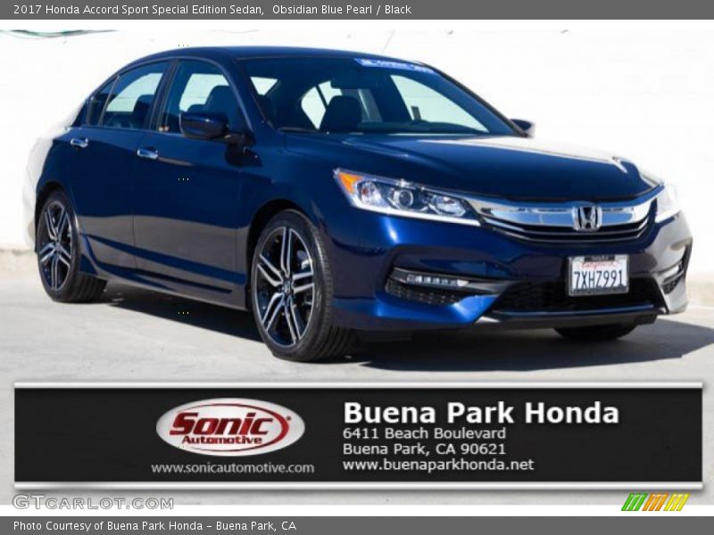 Obsidian Blue Pearl / Black 2017 Honda Accord Sport Special Edition Sedan
