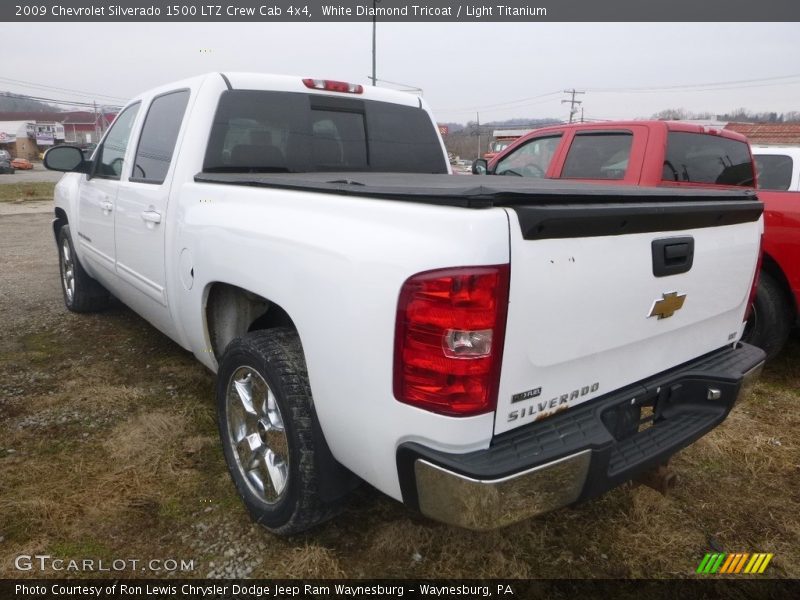 White Diamond Tricoat / Light Titanium 2009 Chevrolet Silverado 1500 LTZ Crew Cab 4x4