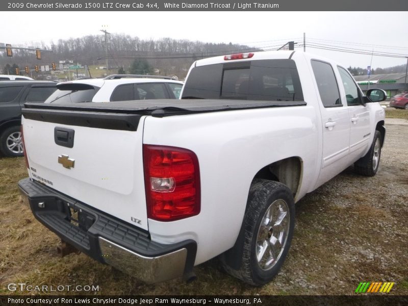 White Diamond Tricoat / Light Titanium 2009 Chevrolet Silverado 1500 LTZ Crew Cab 4x4