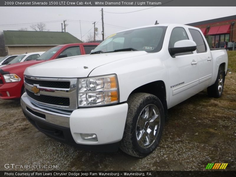 White Diamond Tricoat / Light Titanium 2009 Chevrolet Silverado 1500 LTZ Crew Cab 4x4