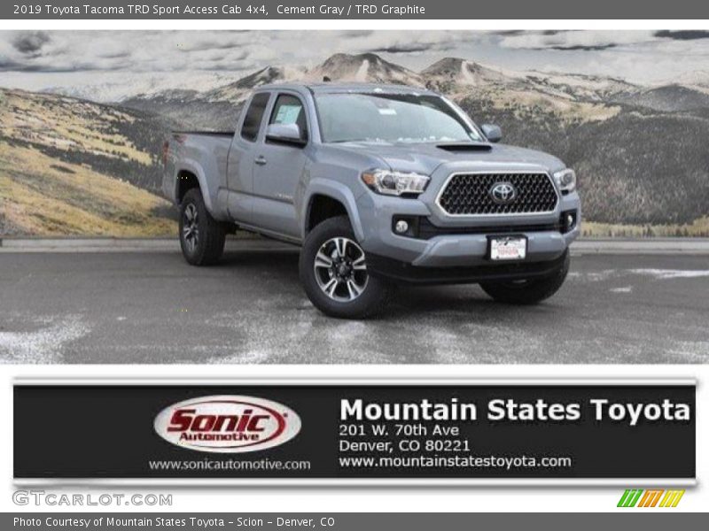 Cement Gray / TRD Graphite 2019 Toyota Tacoma TRD Sport Access Cab 4x4