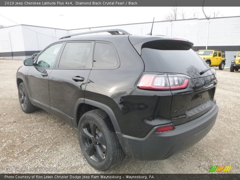 Diamond Black Crystal Pearl / Black 2019 Jeep Cherokee Latitude Plus 4x4