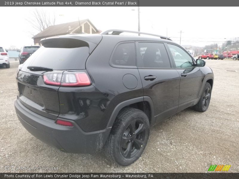 Diamond Black Crystal Pearl / Black 2019 Jeep Cherokee Latitude Plus 4x4