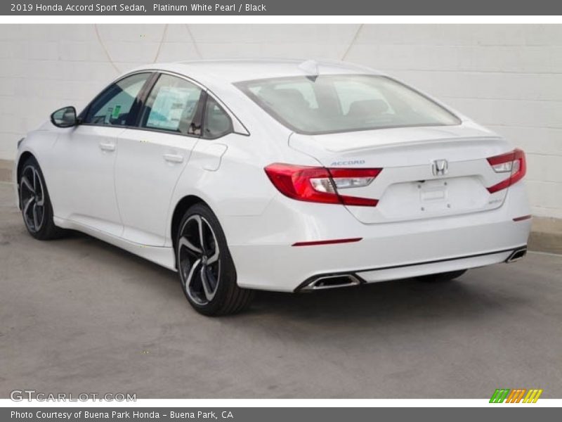 Platinum White Pearl / Black 2019 Honda Accord Sport Sedan