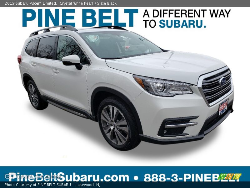 Crystal White Pearl / Slate Black 2019 Subaru Ascent Limited