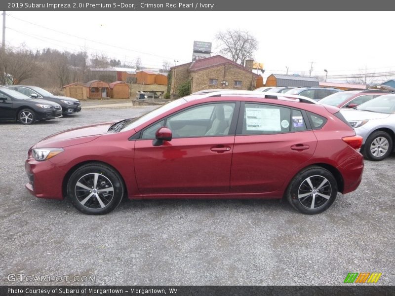 Crimson Red Pearl / Ivory 2019 Subaru Impreza 2.0i Premium 5-Door