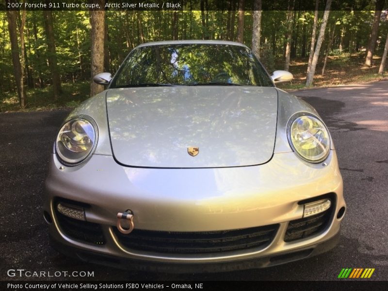 Arctic Silver Metallic / Black 2007 Porsche 911 Turbo Coupe