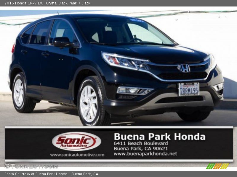 Crystal Black Pearl / Black 2016 Honda CR-V EX