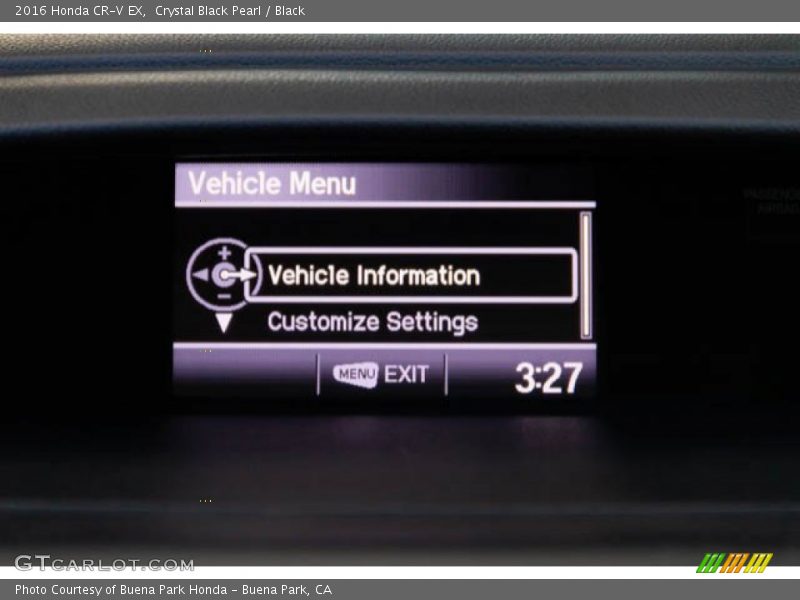 Crystal Black Pearl / Black 2016 Honda CR-V EX