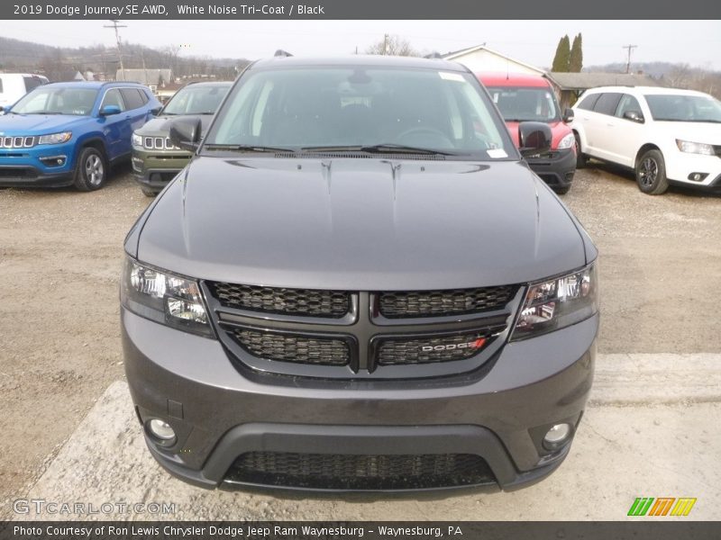 White Noise Tri-Coat / Black 2019 Dodge Journey SE AWD