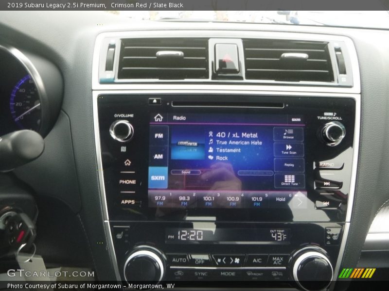 Crimson Red / Slate Black 2019 Subaru Legacy 2.5i Premium