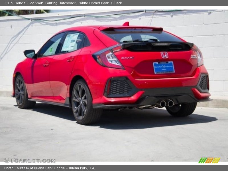 White Orchid Pearl / Black 2019 Honda Civic Sport Touring Hatchback