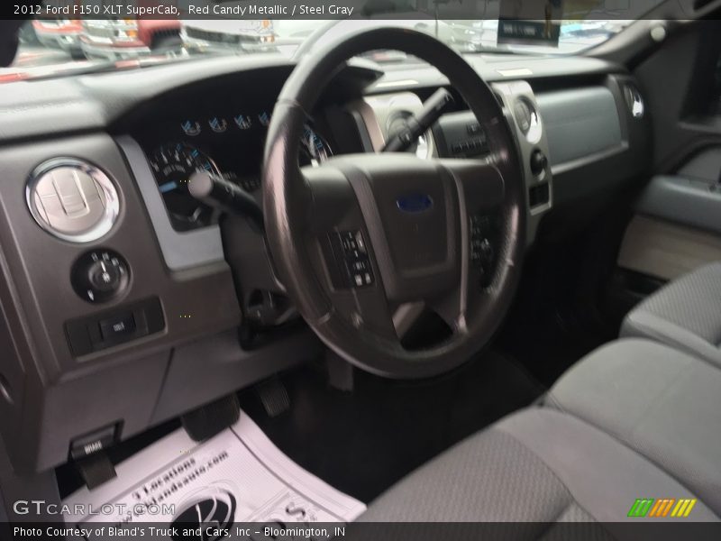 Red Candy Metallic / Steel Gray 2012 Ford F150 XLT SuperCab