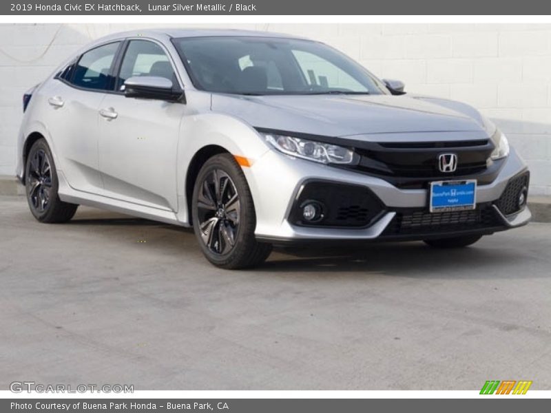 Lunar Silver Metallic / Black 2019 Honda Civic EX Hatchback