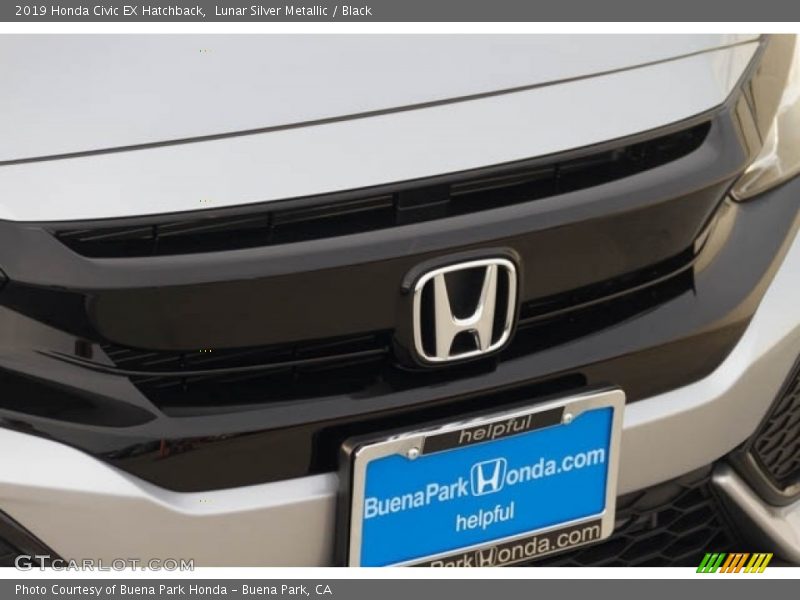 Lunar Silver Metallic / Black 2019 Honda Civic EX Hatchback