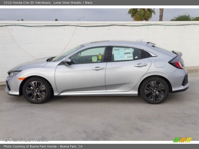 Lunar Silver Metallic / Black 2019 Honda Civic EX Hatchback