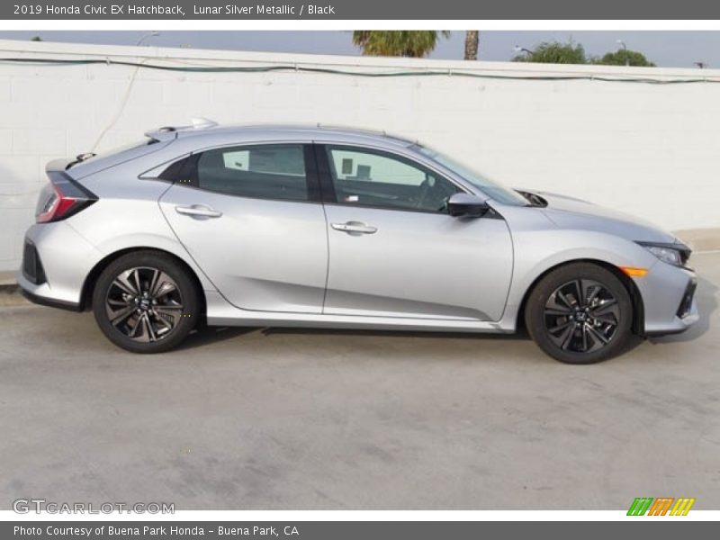 Lunar Silver Metallic / Black 2019 Honda Civic EX Hatchback