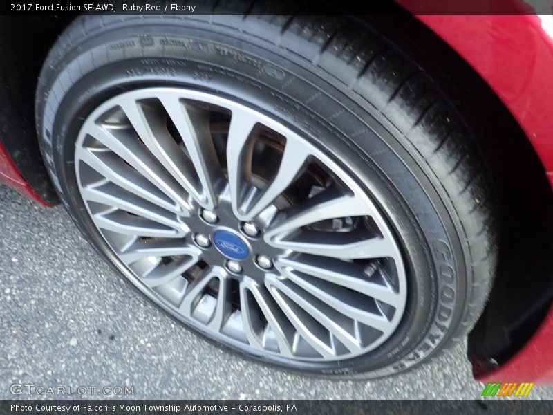 Ruby Red / Ebony 2017 Ford Fusion SE AWD