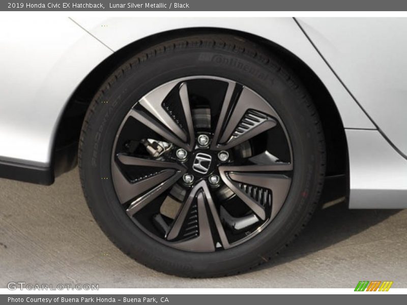 Lunar Silver Metallic / Black 2019 Honda Civic EX Hatchback