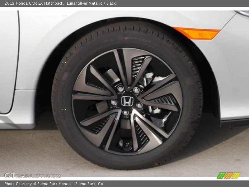 Lunar Silver Metallic / Black 2019 Honda Civic EX Hatchback
