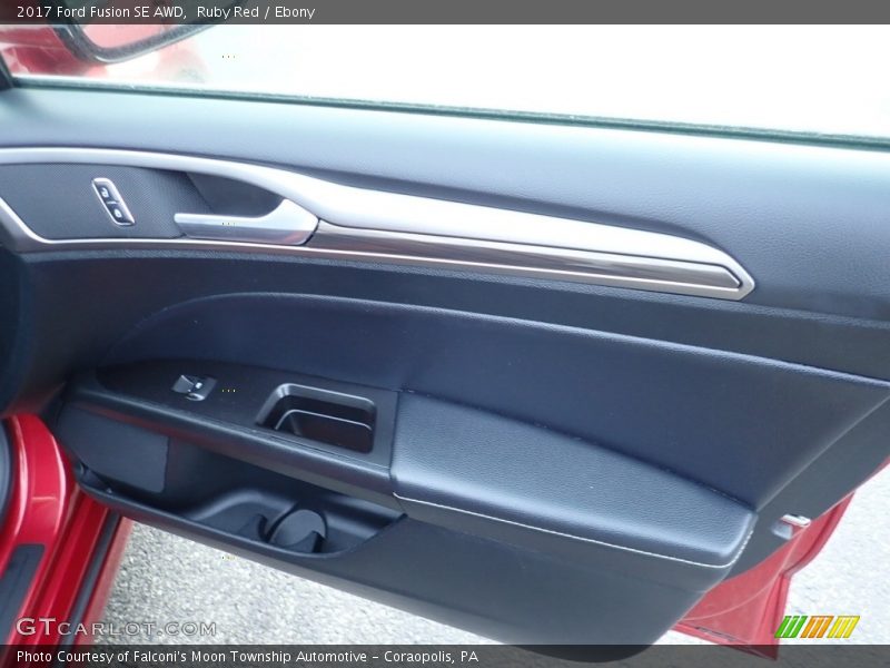Ruby Red / Ebony 2017 Ford Fusion SE AWD