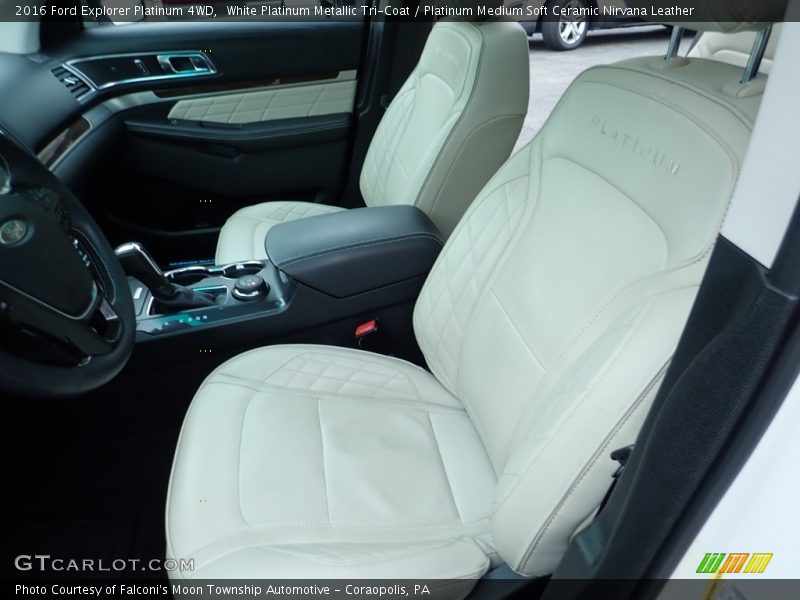 White Platinum Metallic Tri-Coat / Platinum Medium Soft Ceramic Nirvana Leather 2016 Ford Explorer Platinum 4WD