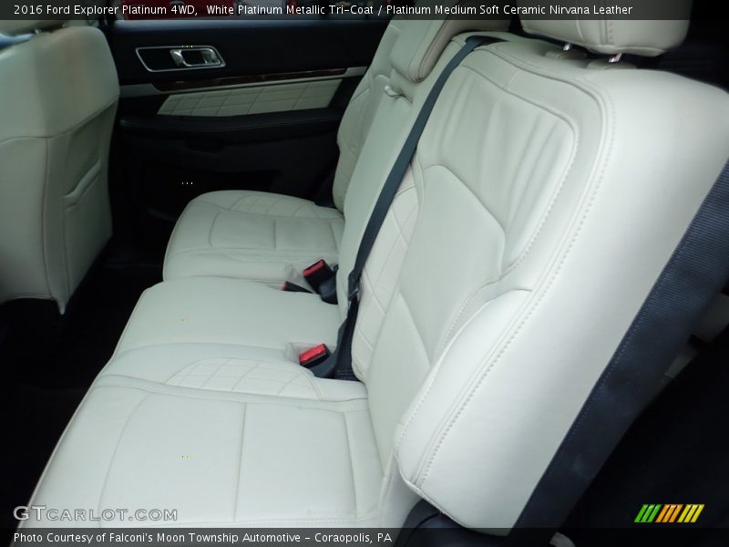 White Platinum Metallic Tri-Coat / Platinum Medium Soft Ceramic Nirvana Leather 2016 Ford Explorer Platinum 4WD