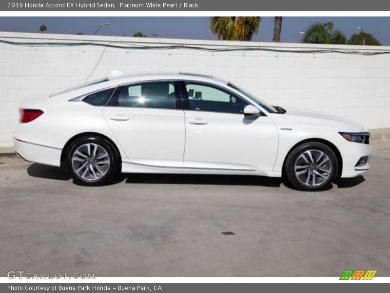 Platinum White Pearl / Black 2019 Honda Accord EX Hybrid Sedan