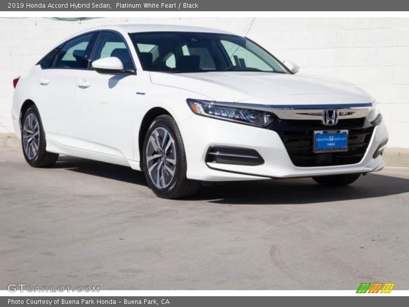 Platinum White Pearl / Black 2019 Honda Accord Hybrid Sedan