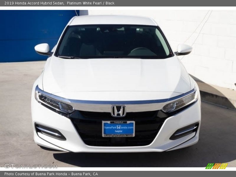 Platinum White Pearl / Black 2019 Honda Accord Hybrid Sedan