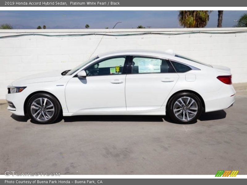 Platinum White Pearl / Black 2019 Honda Accord Hybrid Sedan