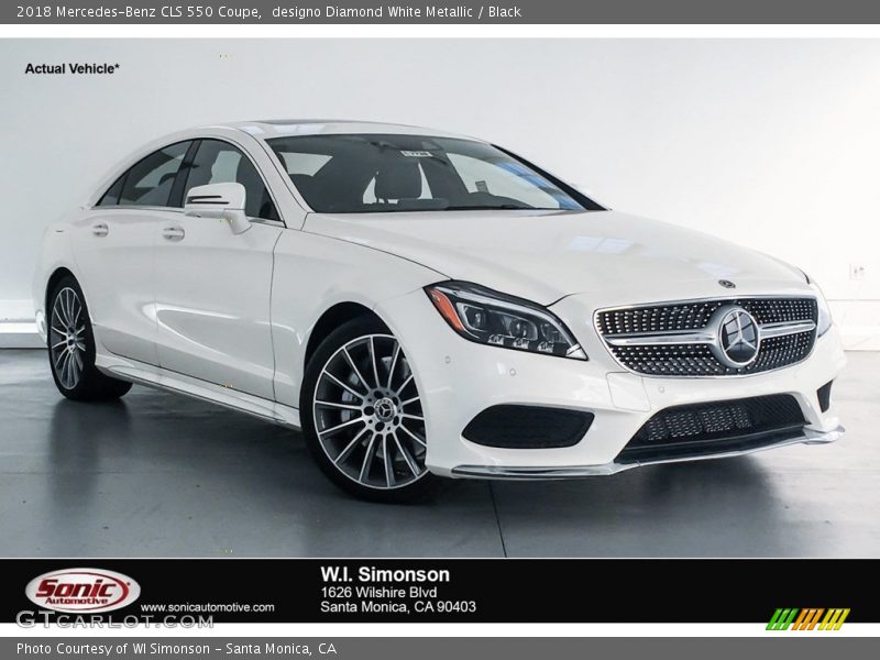 designo Diamond White Metallic / Black 2018 Mercedes-Benz CLS 550 Coupe