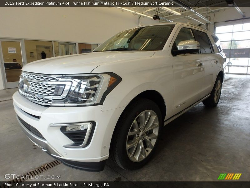White Platinum Metallic Tri-Coat / Medium Soft Ceramic 2019 Ford Expedition Platinum 4x4