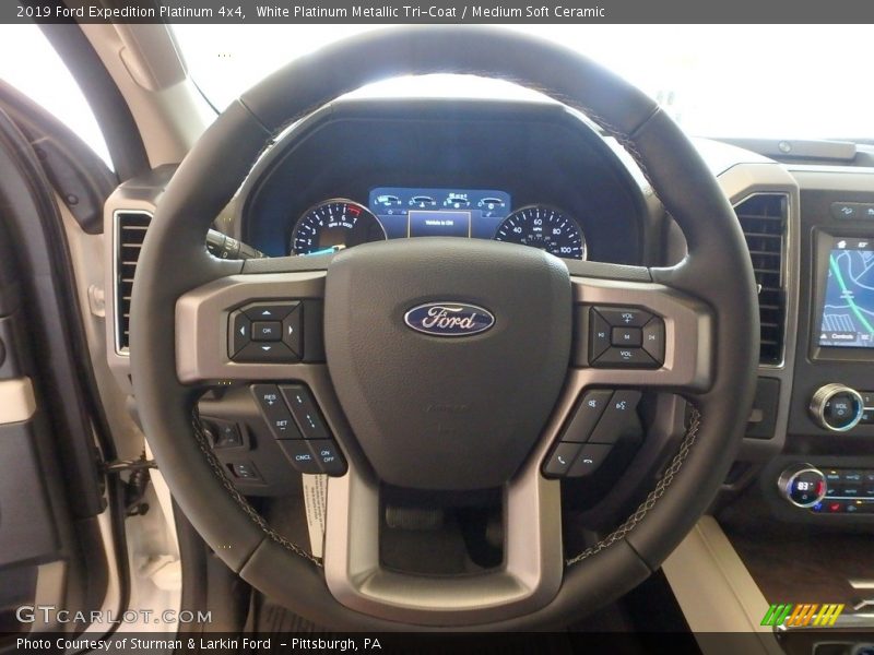 White Platinum Metallic Tri-Coat / Medium Soft Ceramic 2019 Ford Expedition Platinum 4x4
