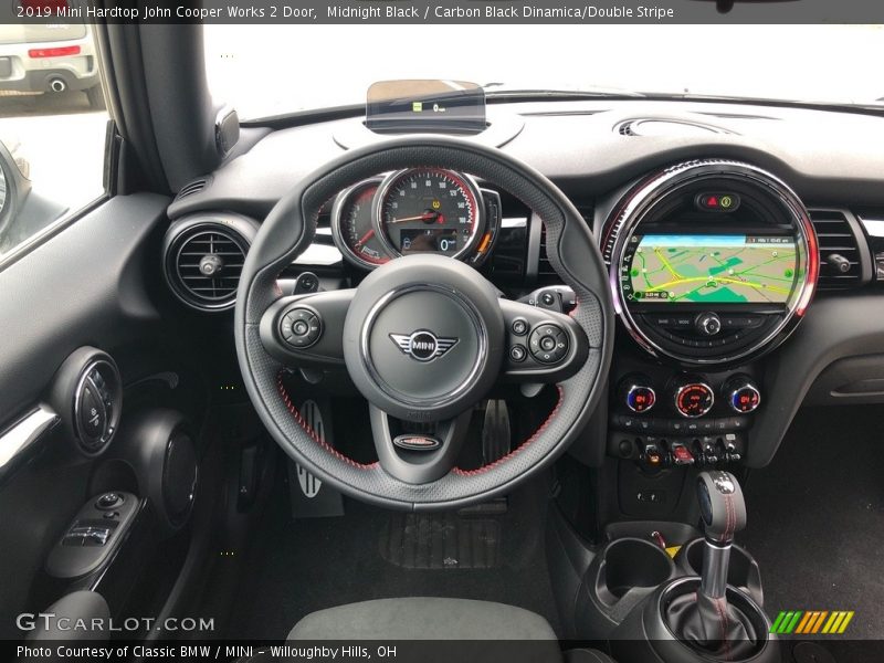 Midnight Black / Carbon Black Dinamica/Double Stripe 2019 Mini Hardtop John Cooper Works 2 Door