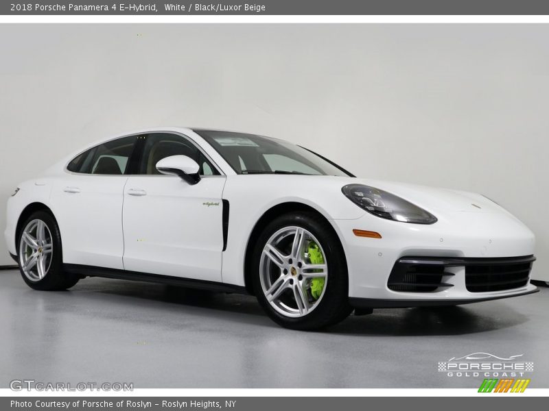 White / Black/Luxor Beige 2018 Porsche Panamera 4 E-Hybrid