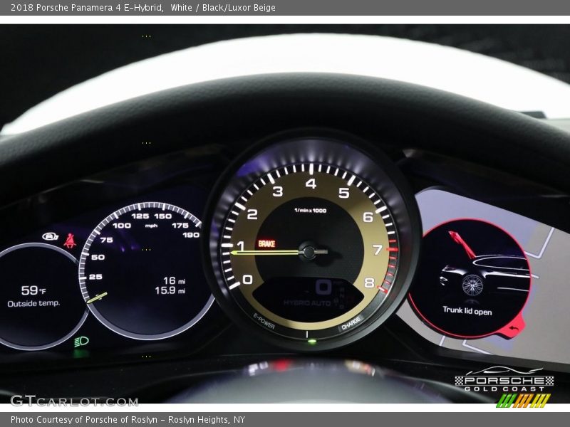 White / Black/Luxor Beige 2018 Porsche Panamera 4 E-Hybrid