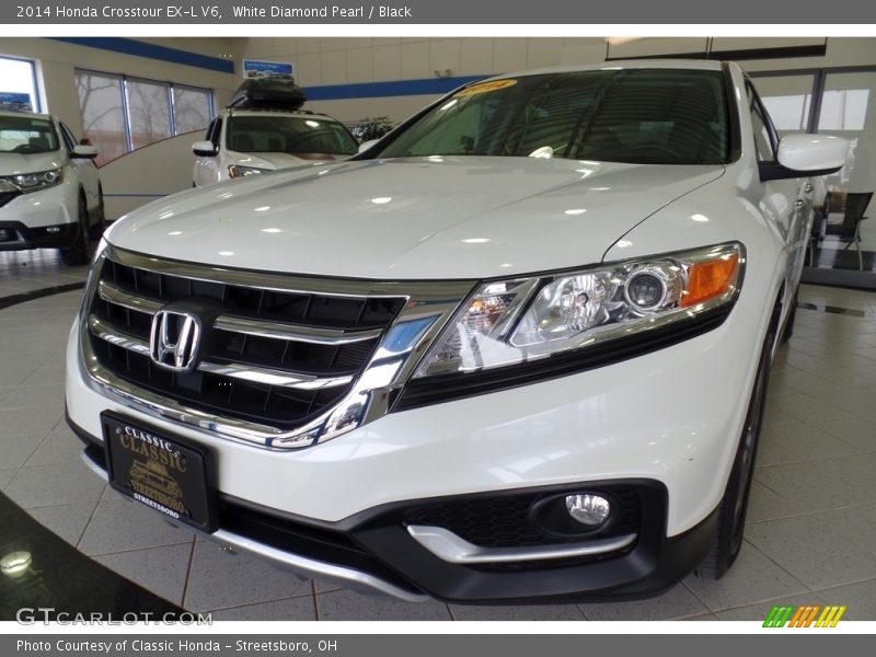 White Diamond Pearl / Black 2014 Honda Crosstour EX-L V6