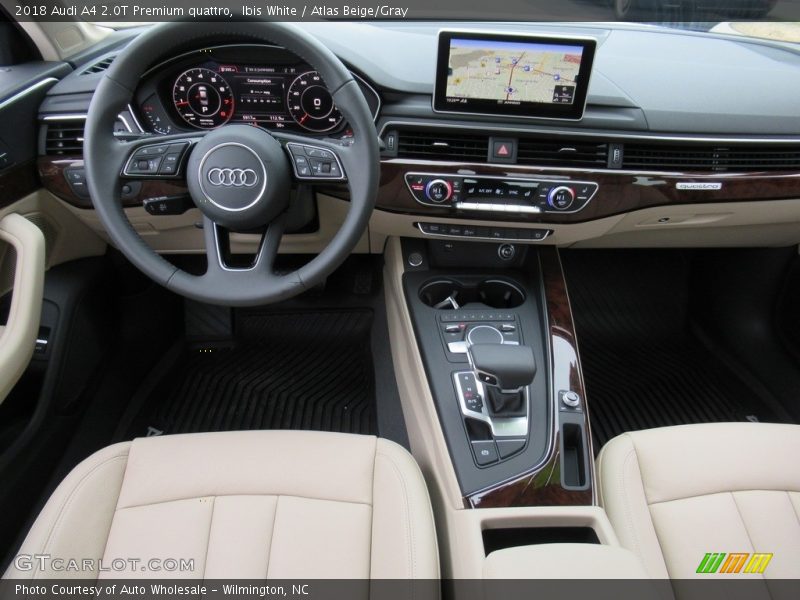 Ibis White / Atlas Beige/Gray 2018 Audi A4 2.0T Premium quattro