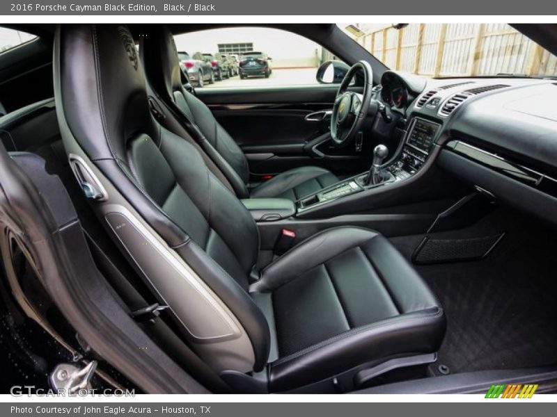 Front Seat of 2016 Cayman Black Edition