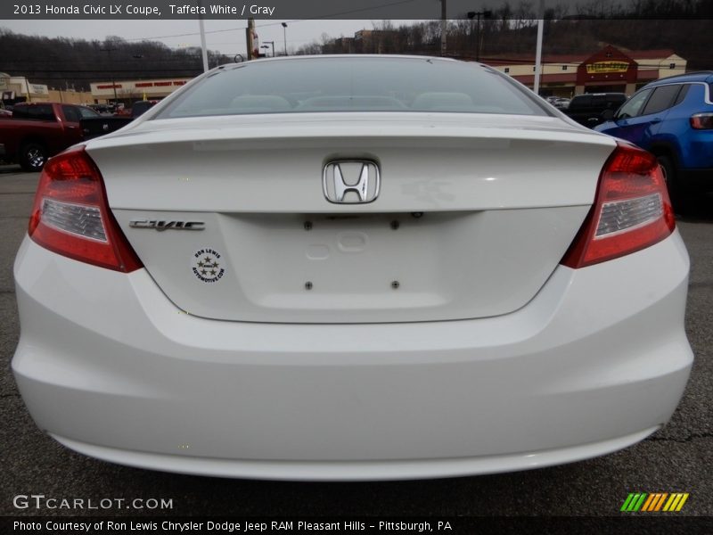 Taffeta White / Gray 2013 Honda Civic LX Coupe
