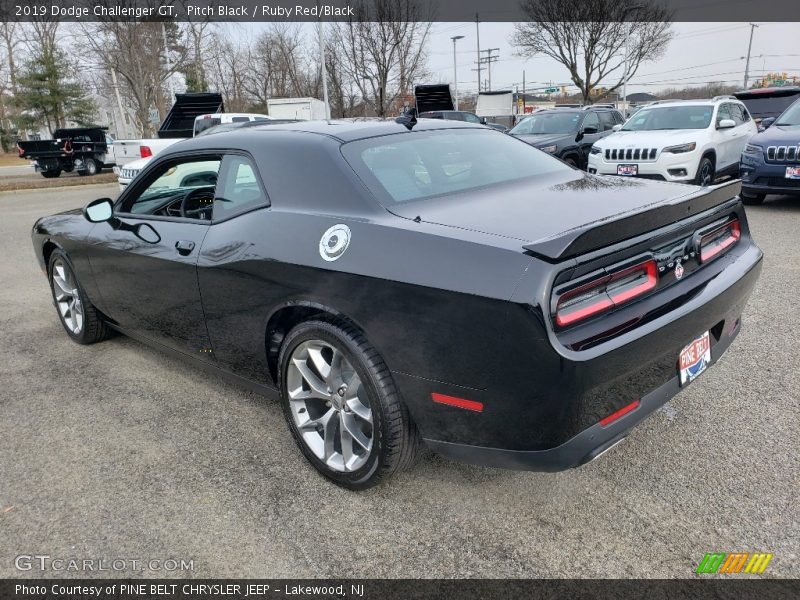 Pitch Black / Ruby Red/Black 2019 Dodge Challenger GT