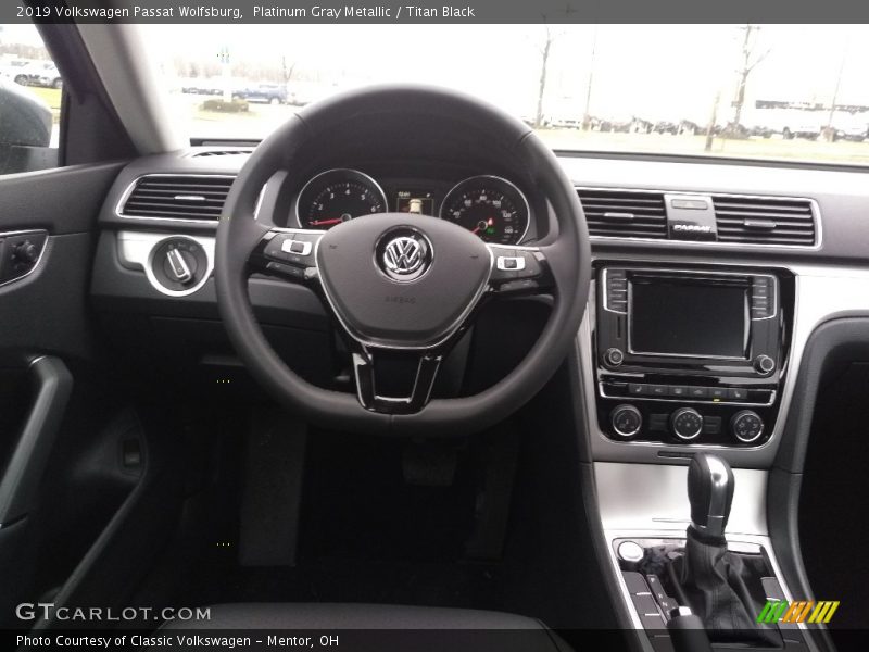 Platinum Gray Metallic / Titan Black 2019 Volkswagen Passat Wolfsburg