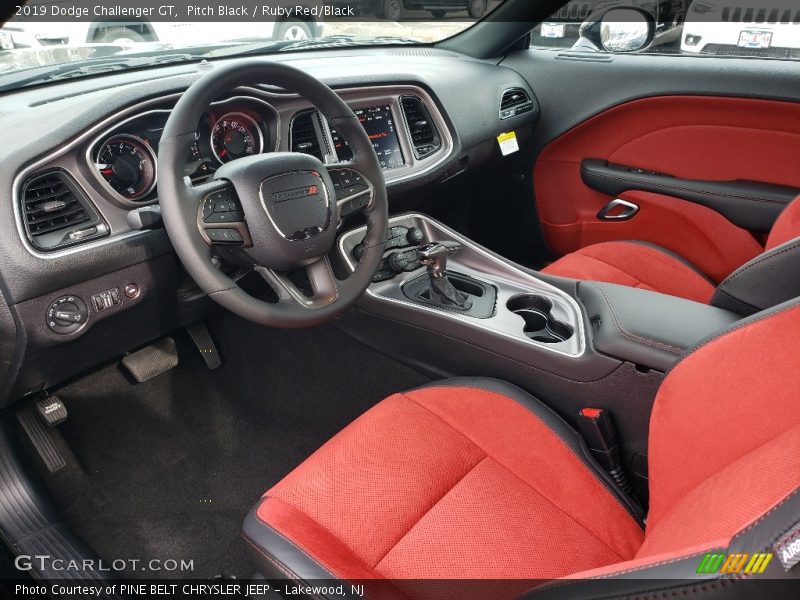 Pitch Black / Ruby Red/Black 2019 Dodge Challenger GT