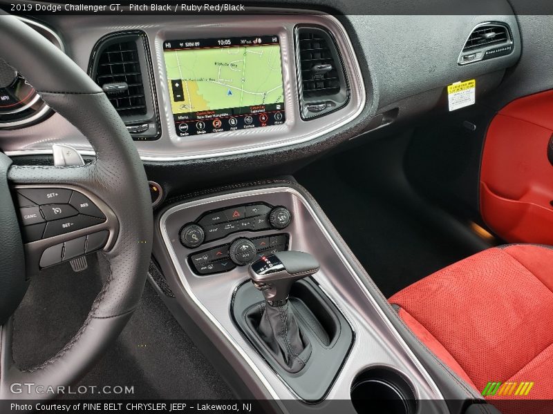 Pitch Black / Ruby Red/Black 2019 Dodge Challenger GT