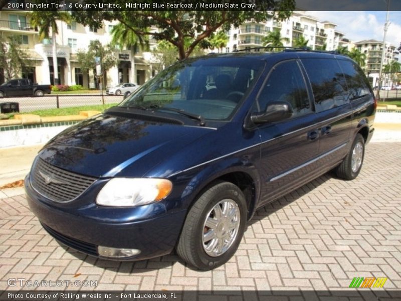 Midnight Blue Pearlcoat / Medium Slate Gray 2004 Chrysler Town & Country Limited