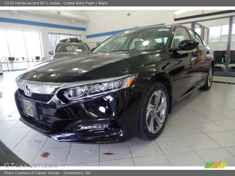 Crystal Black Pearl / Black 2019 Honda Accord EX-L Sedan